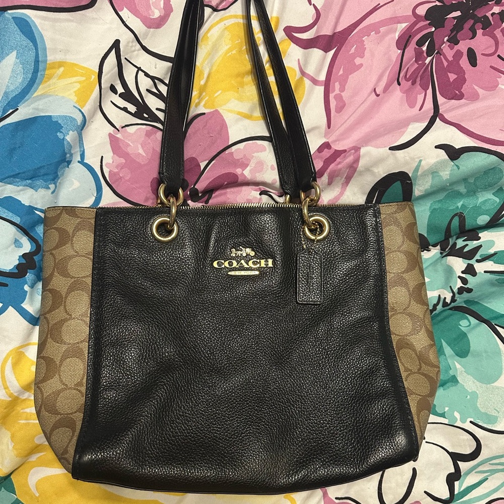 Coach Leather Bag in Signature